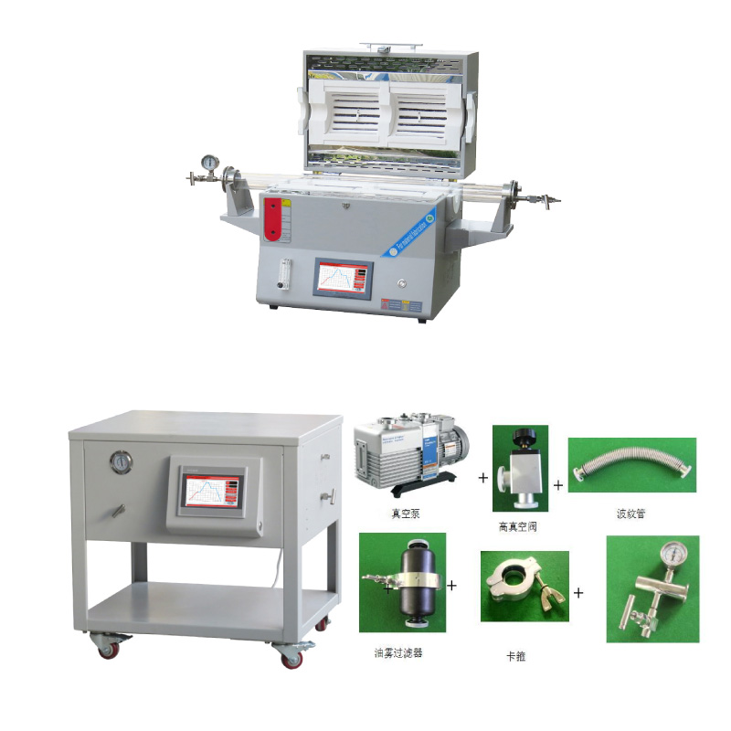 1200℃雙溫區(qū)多通道低真空組合 式CVD系統(tǒng)OP-1200-T2ZD