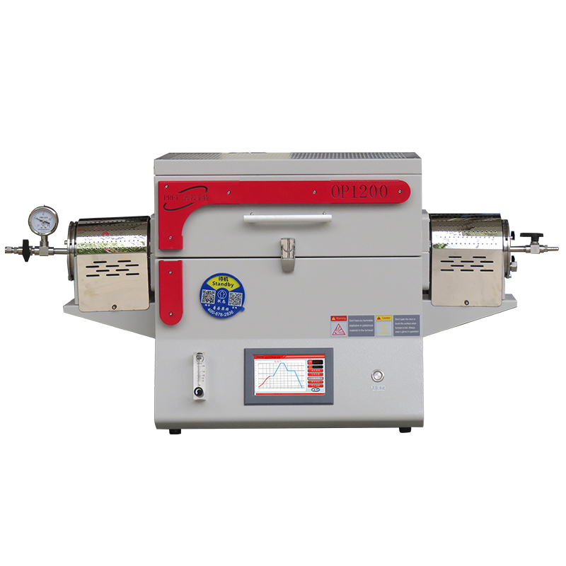 1200℃ 雙溫區(qū)開啟式管式爐 OP-1200-T2 (200+200mm)